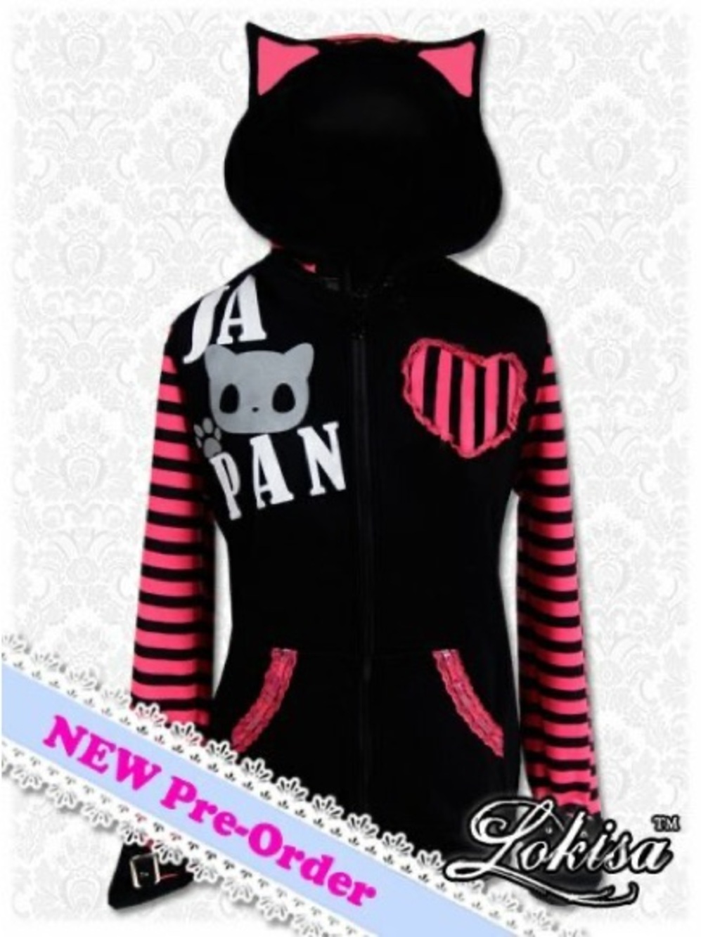 Lokisa brand JAPAN cat zip up sweater - Picture 6 of 6